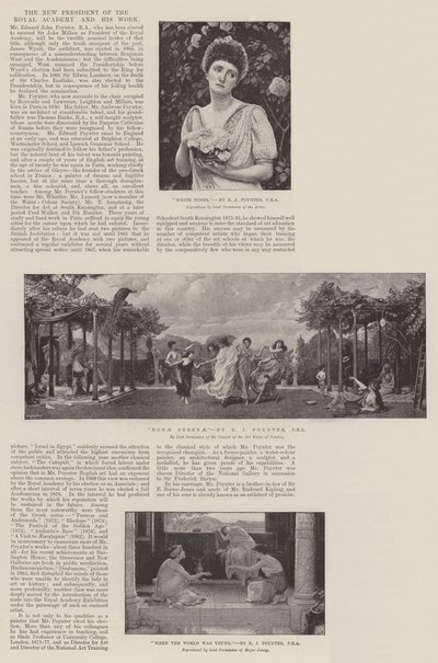 ロイヤルアカデミーの新大統領とその作品 作： Edward John Poynter